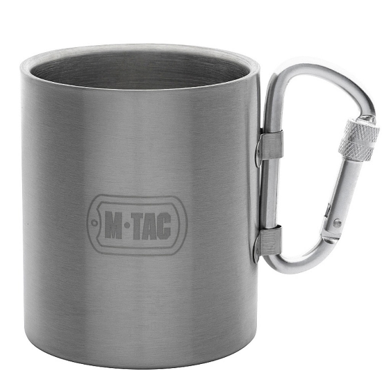 M-Tac RVS Thermobeker met Karabijnhaak - 280 ml