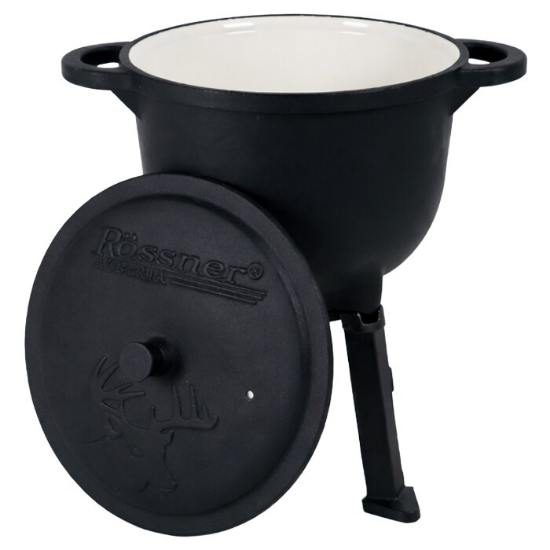 Rossner geëmailleerde gietijzeren pan, 5 liter