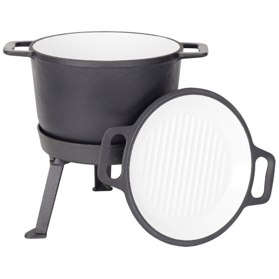 Geëmailleerde gietijzeren pan Rossner 3-in-1 8 liter