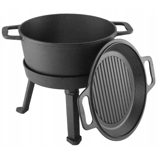 Rossner Gietijzeren pan 3-in-1 5 L