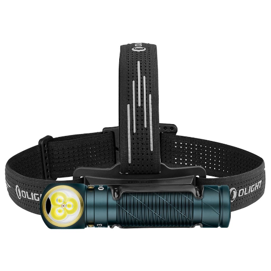 Olight Perun 3 Dream Blue hoofdlamp en baken met hoofdband - 3000 lumen