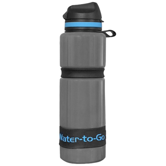 Water-to-Go fles met actief filter 750 ml - Blauw