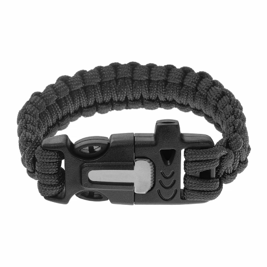 Badger Outdoor Paracord Armband met Vuurstarter - Zwart