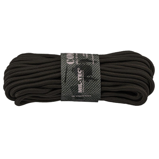 Mil-Tec Touw 7 mm x 15 m - 420 kg - Zwart