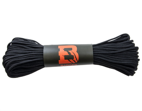 Paracord Badger Outdoor 550 30 m - Zwart