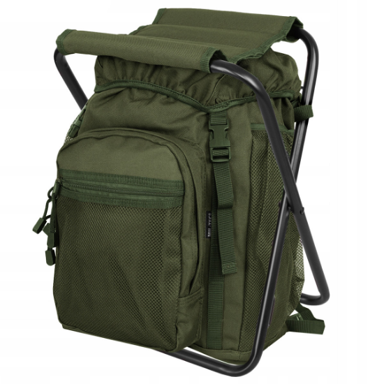 Mil-Tec rugzak met stoel - 20 L - Olijfgroen