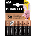 1,5V Duracell LR6/AA alkalinebatterij - 6 stuks