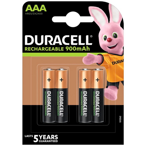 Duracell oplaadbare HR3/AAA 900 mAh batterijen - 4 stuks