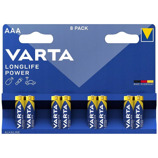 Varta Longlife Power LR03 AAA alkalinebatterijen - 8 stuks