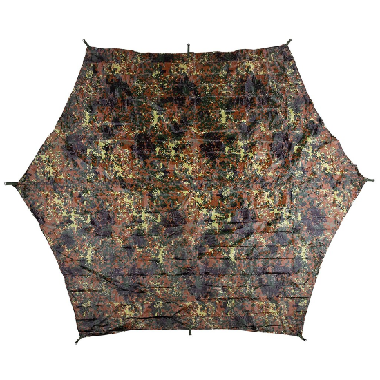 MFH Hexagon Tarp 340 x 310 CM - Flecktarn