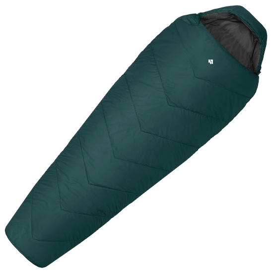 Alpinus Fiber Pro 800 Slaapzak 215 x 80 cm - Rechts - Groen