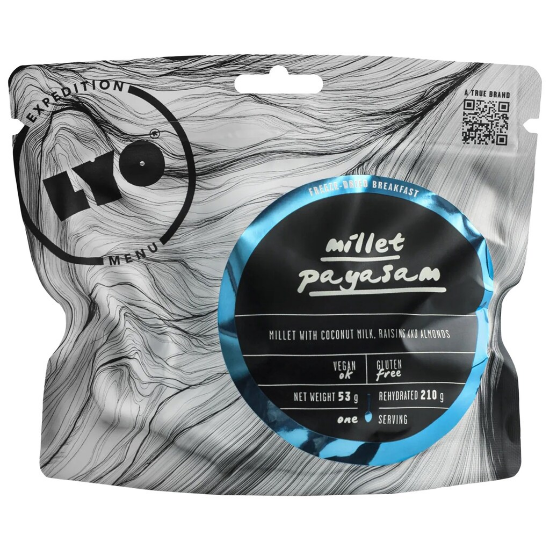 LYOFOOD Gierstpap met kokosmelk, rozijnen en amandelen 53 g/244 kcal