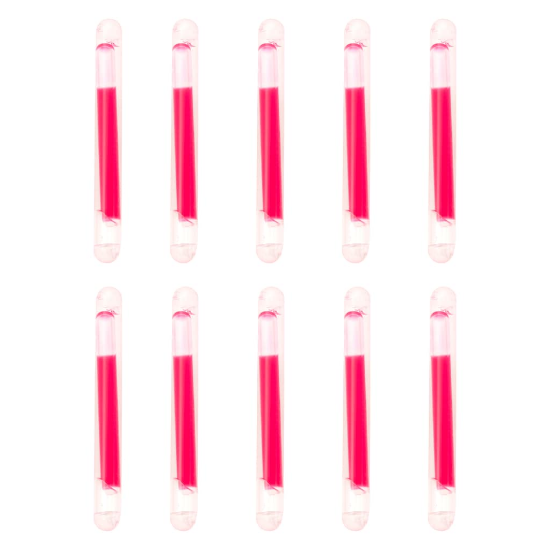 Mil-Tec mini chemische lichtstaafjes - Rood - Set van 10 glowsticks 4 cm