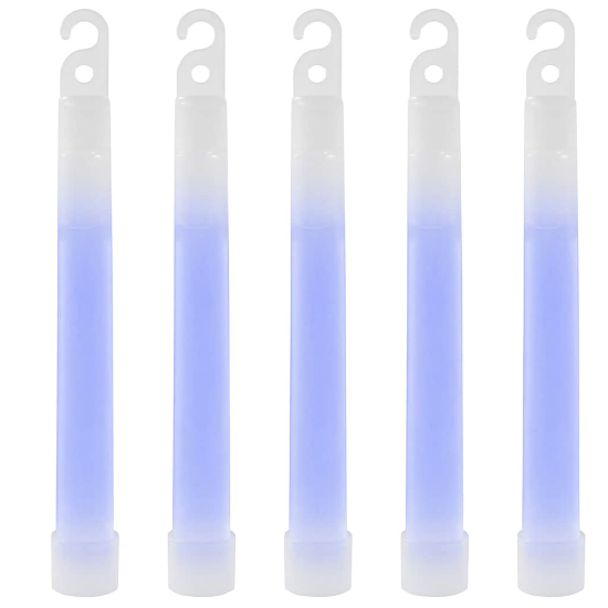 Badger Outdoor chemische lichtstaafjes - Blauw - Set van 5 glowsticks 15 cm