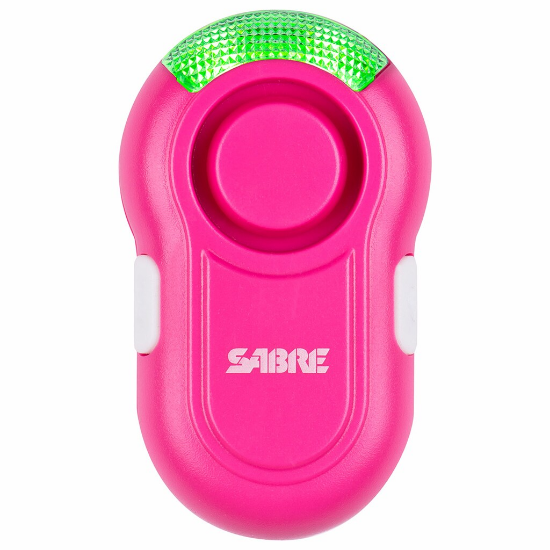 Sabre Red clip-on LED persoonlijk alarm - Roze
