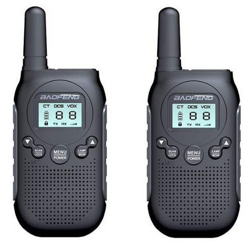 Baofeng BF-T6 PMR Portofoonset - Zwart - 2 stuks
