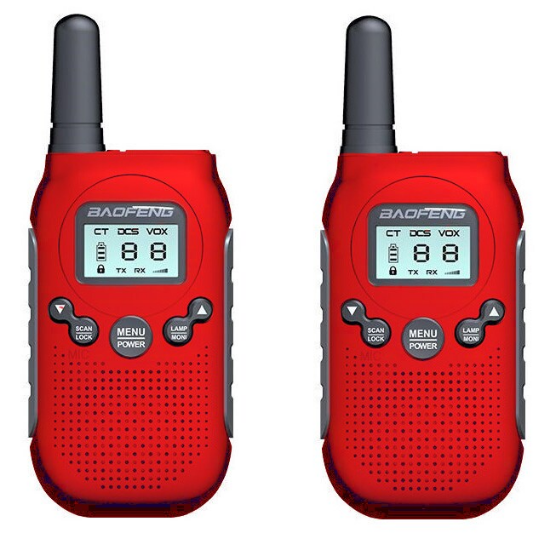 Baofeng BF-T6 PMR Portofoonset - Rood - 2 stuks