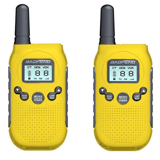 Baofeng BF-T6 PMR Portofoonset - Geel - 2 stuks