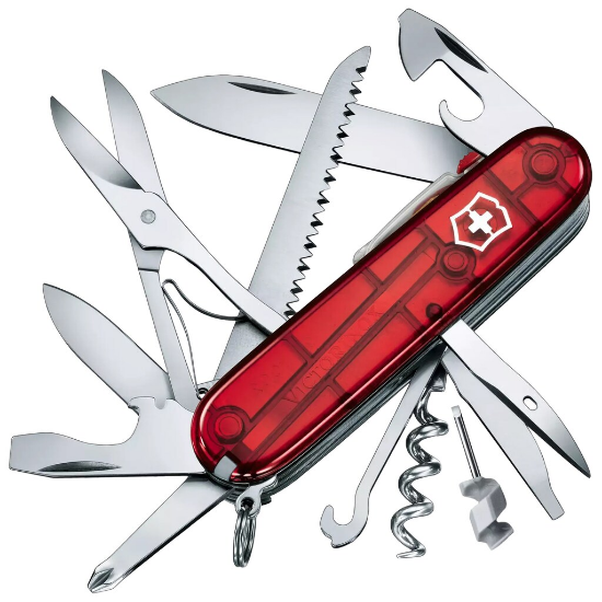 Victorinox Huntsman Lite Zakmes - Transparant Rood