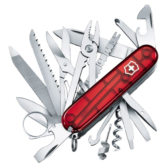 Victorinox Swiss Champ Zakmes - Transparant Rood