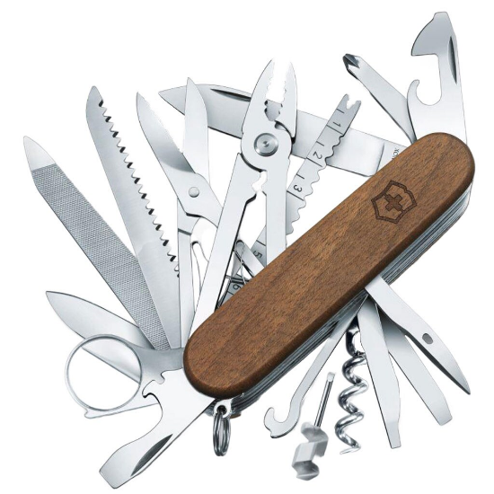 Victorinox Swiss Champ Zakmes - Walnoothout