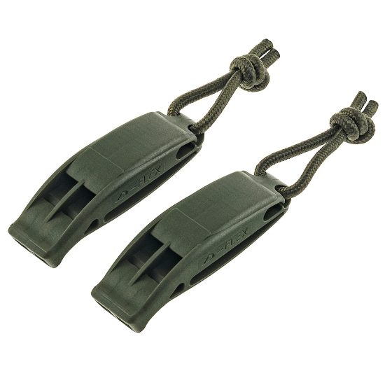 Mil-Tec Signaleringsfluitje MOLLE - Olijfgroen - 2 Stuks